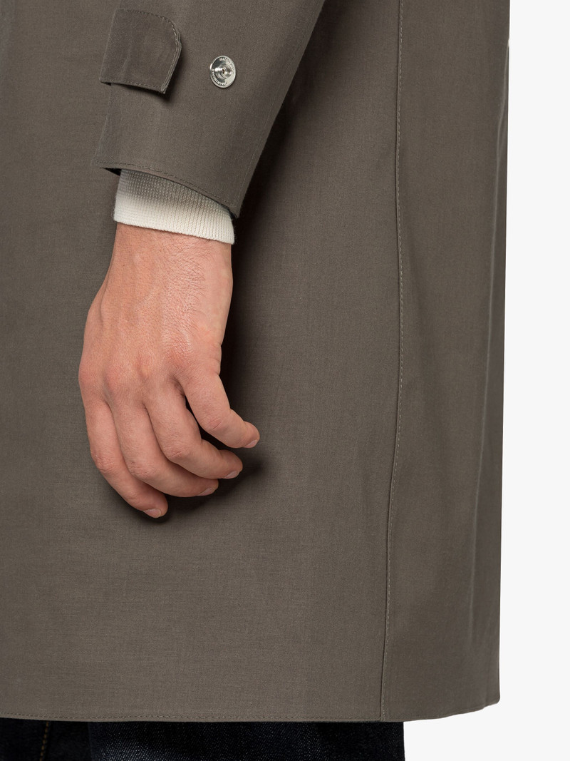 GRANISH TAUPE HOODED BONDED COTTON COAT 5