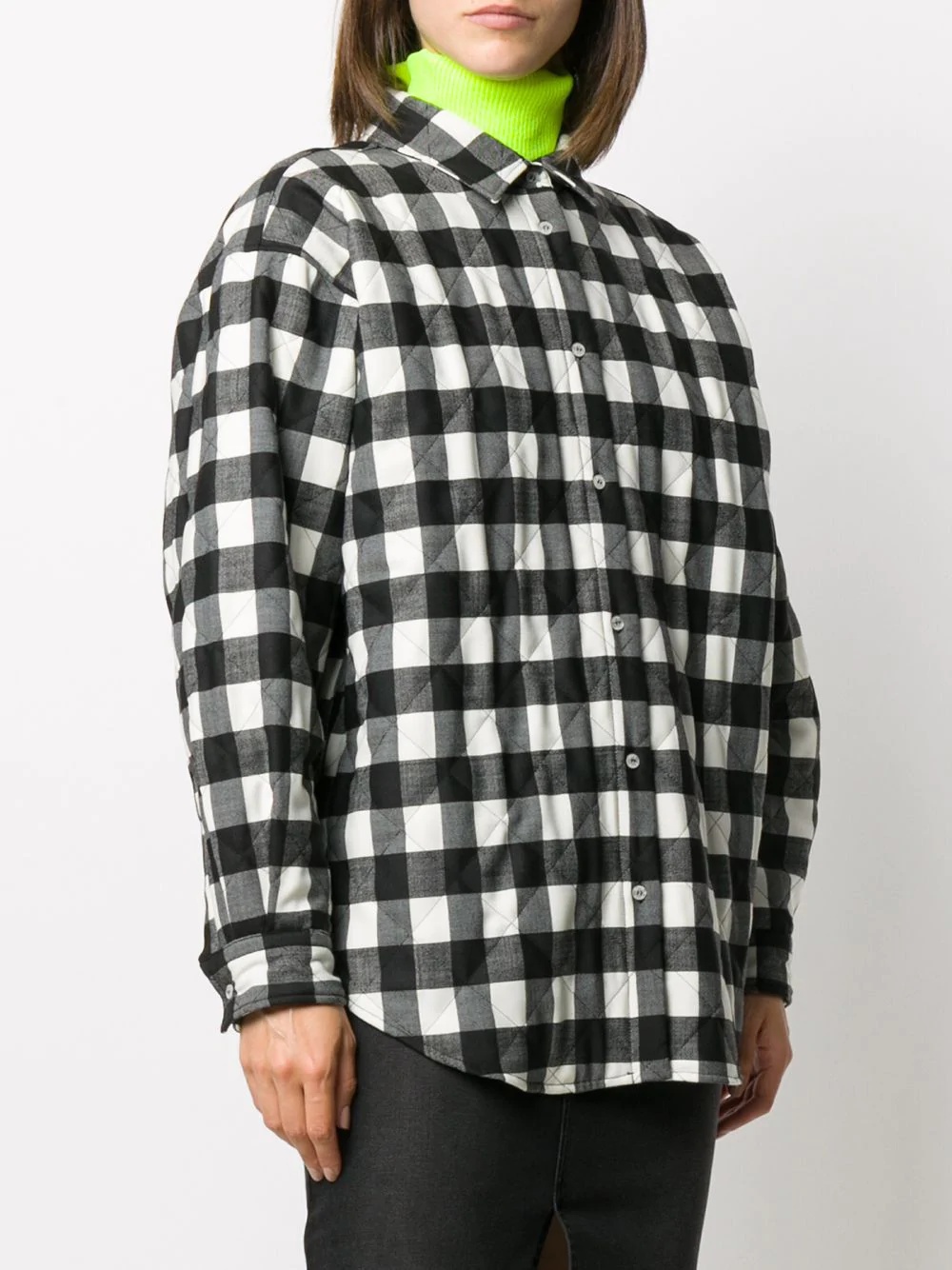 quilted plaid shirt - 3