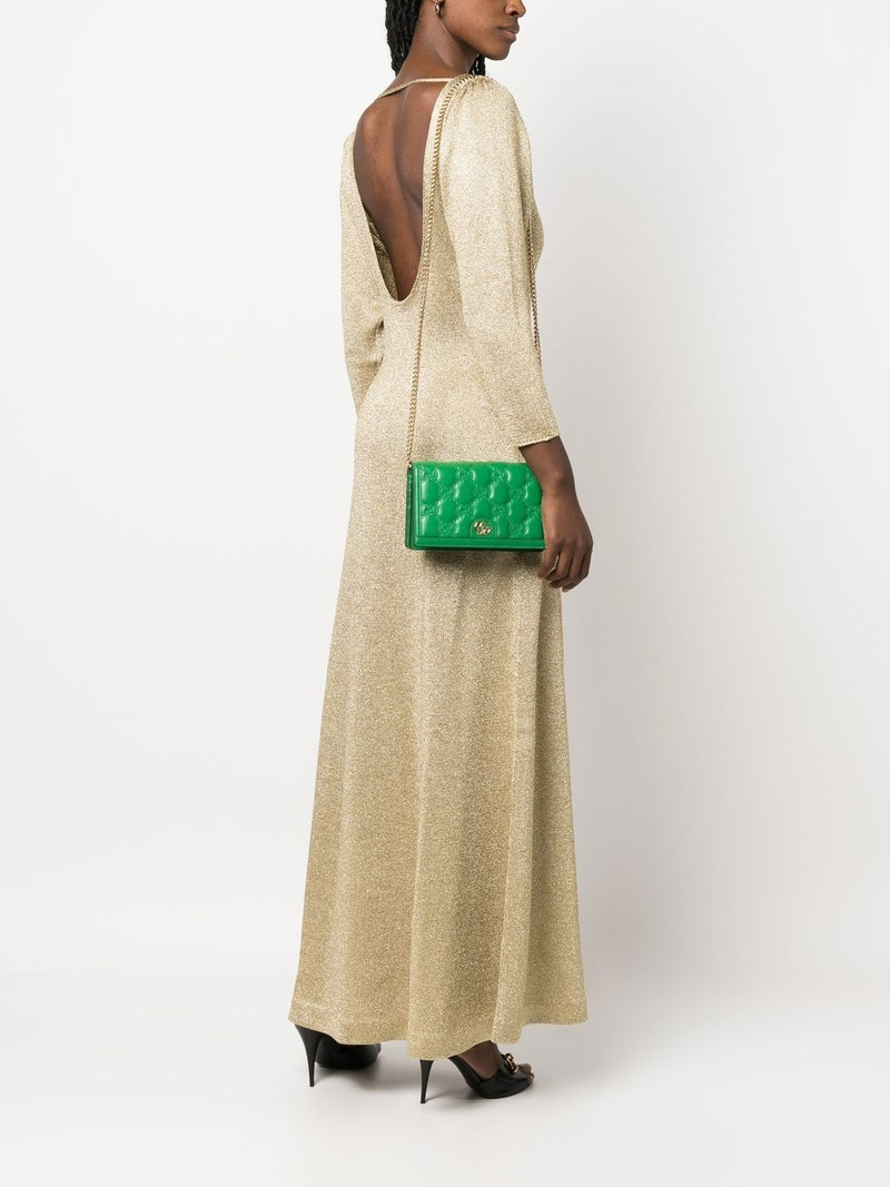 GUCCI lamé effect knitted dress outlook