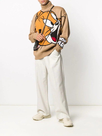 GCDS intarsia-knit cartoon jumper outlook