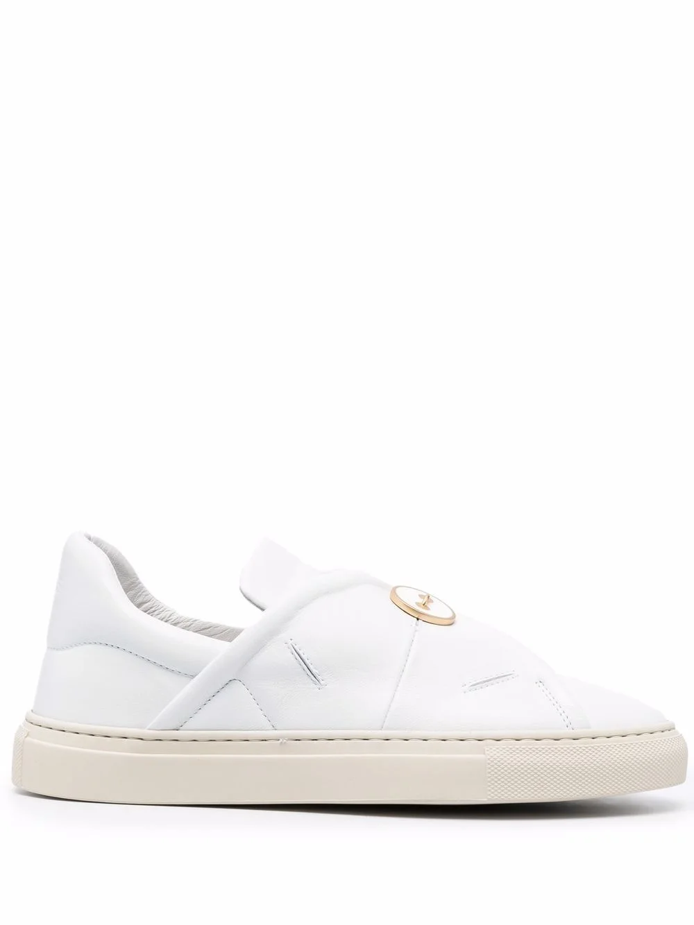 button-embossed slip-on sneakers - 1