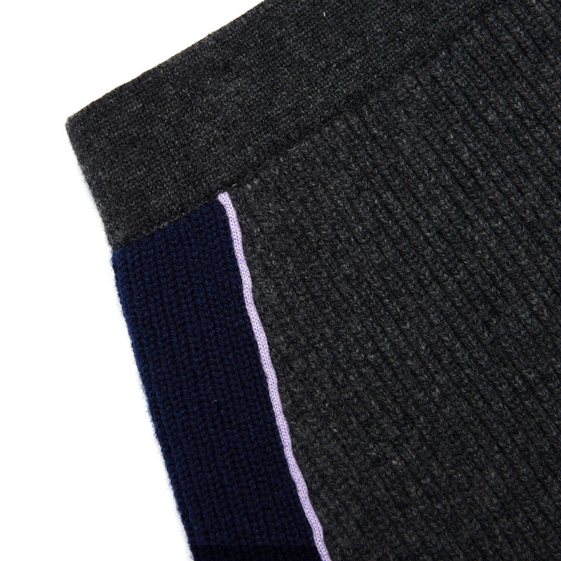Grey Ribbed Knit Mini Skirt 5