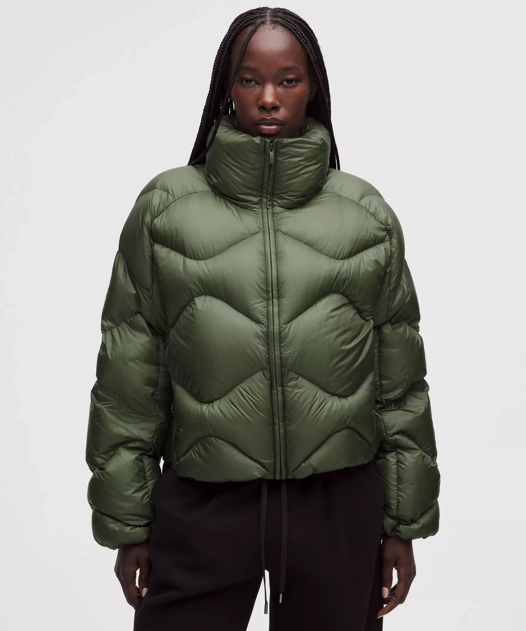 Women's Featherweight Cropped Quilted Puffer - 1