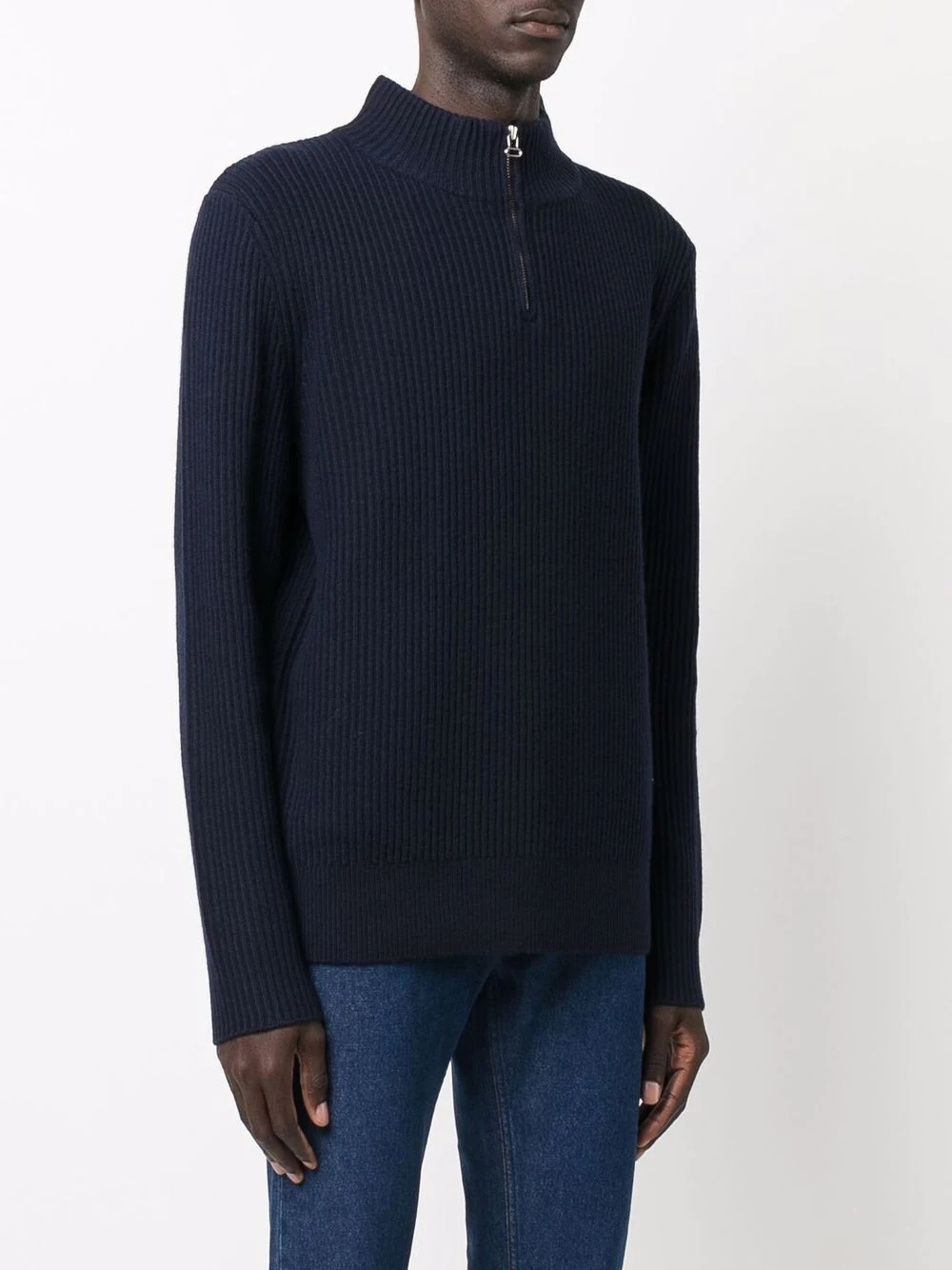 ribbed-knit wool jumper - 3