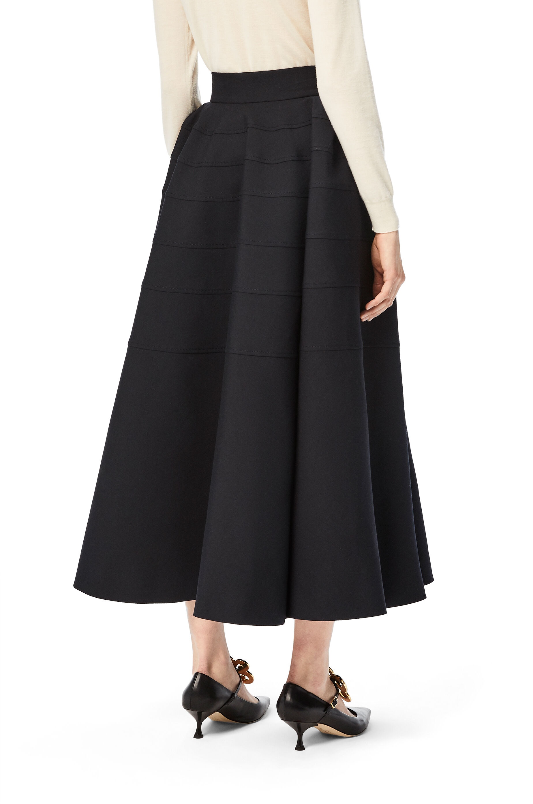 Circle skirt in wool and cupro - 4