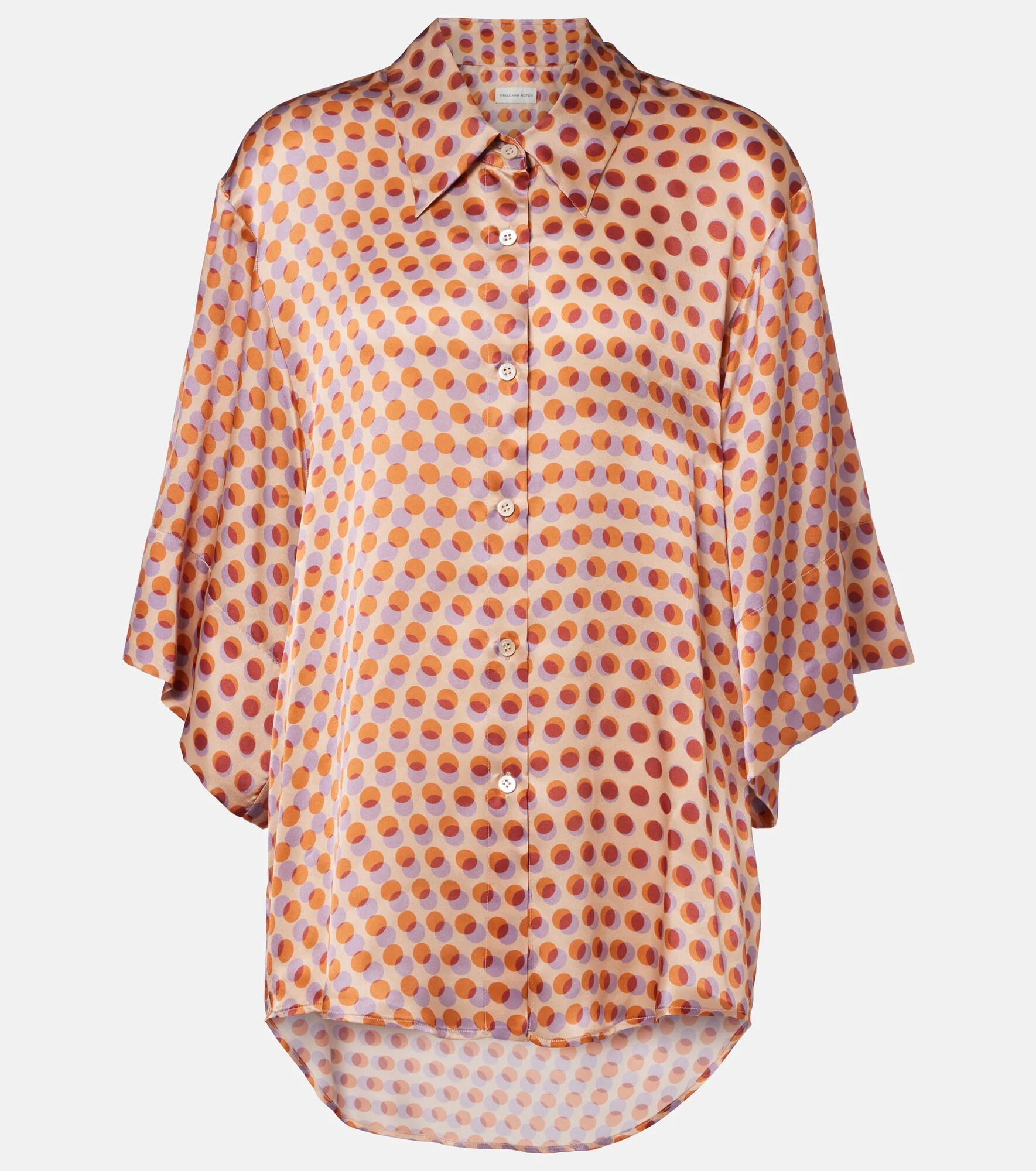 Polka-dot silk shirt - 1