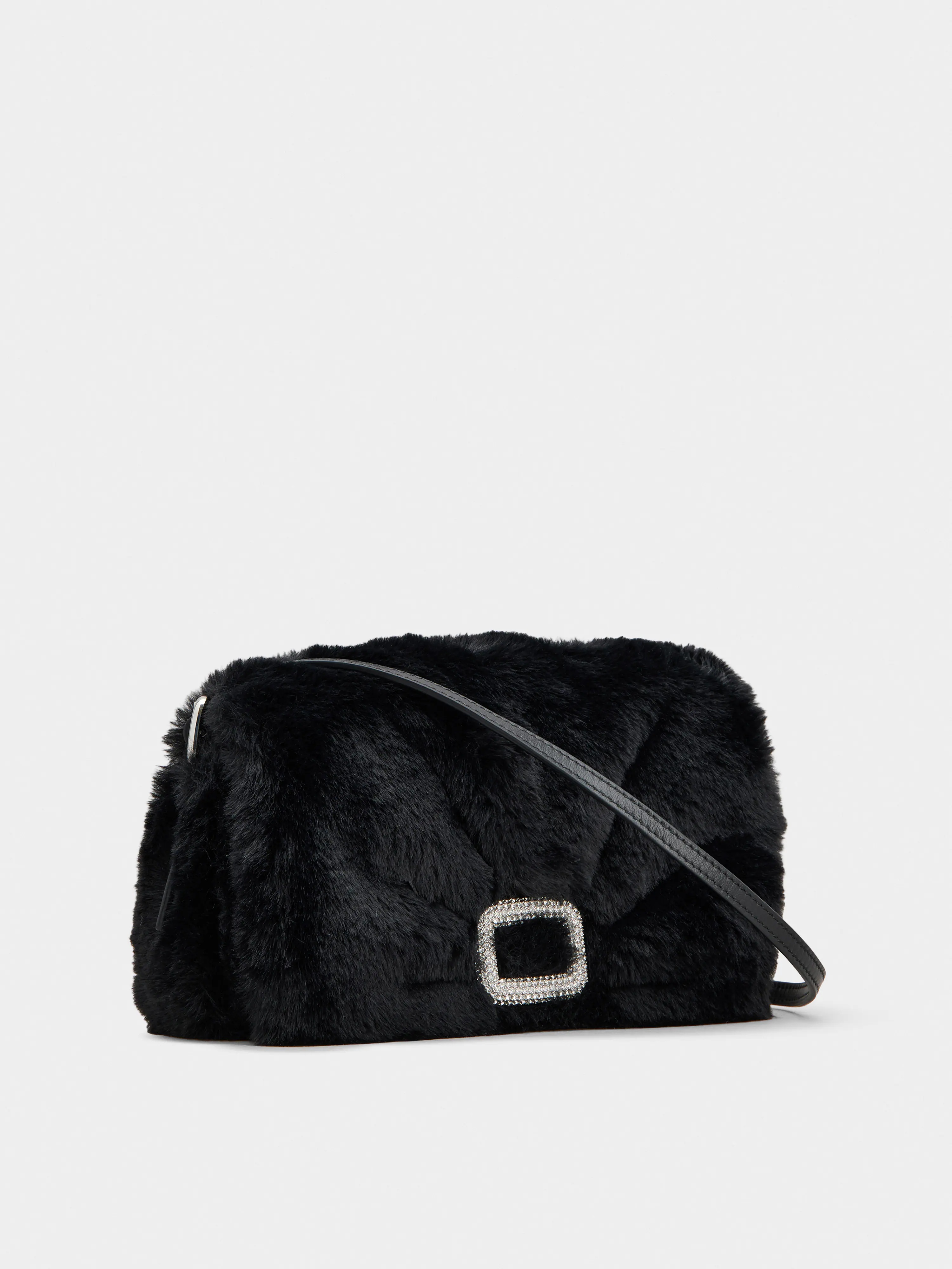 Viv' Choc Phone Holder in faux fur - 2