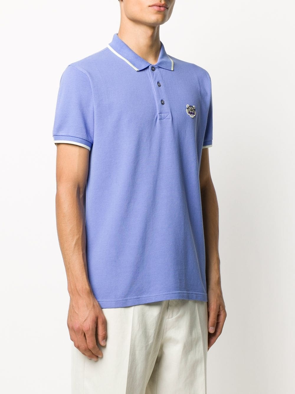 logo patch polo shirt - 3