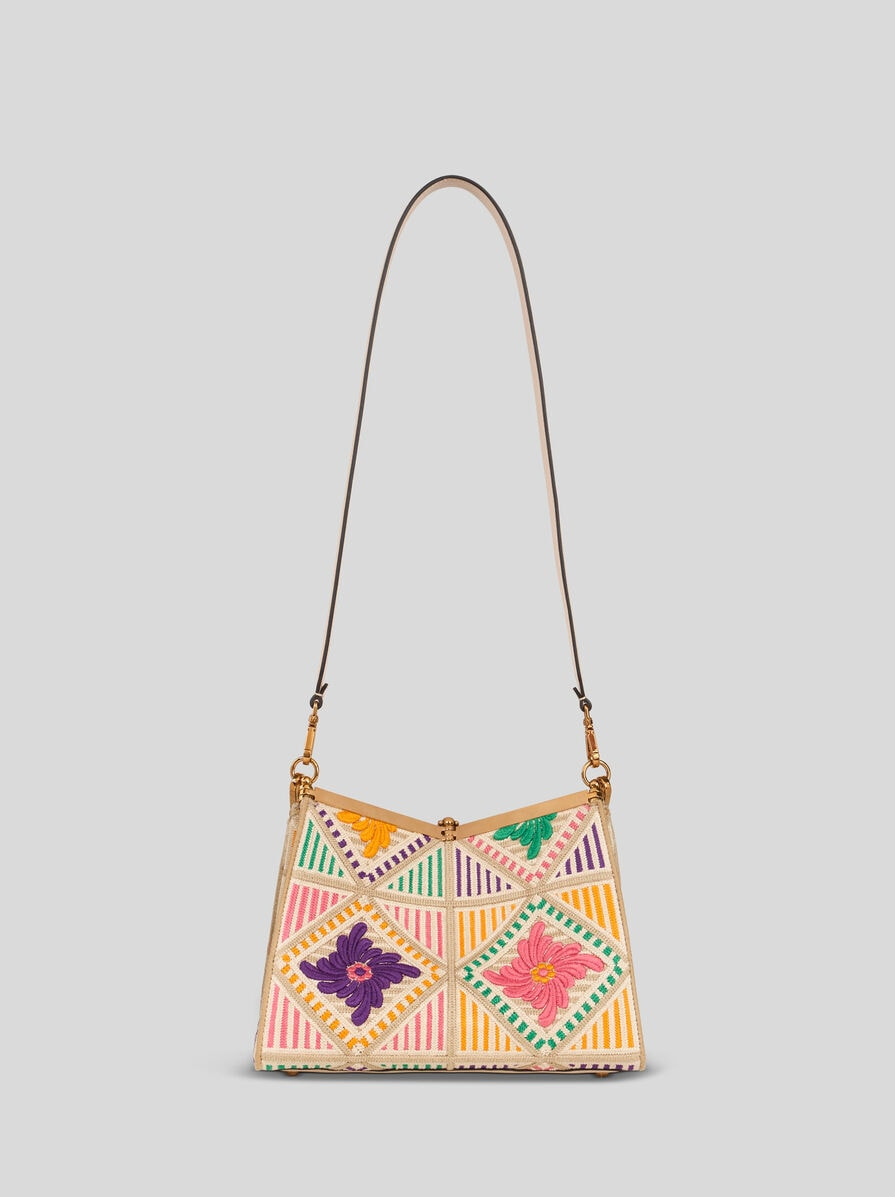 MEDIUM VELA BAG WITH ALL-OVER FLORAL EMBROIDERY - 5