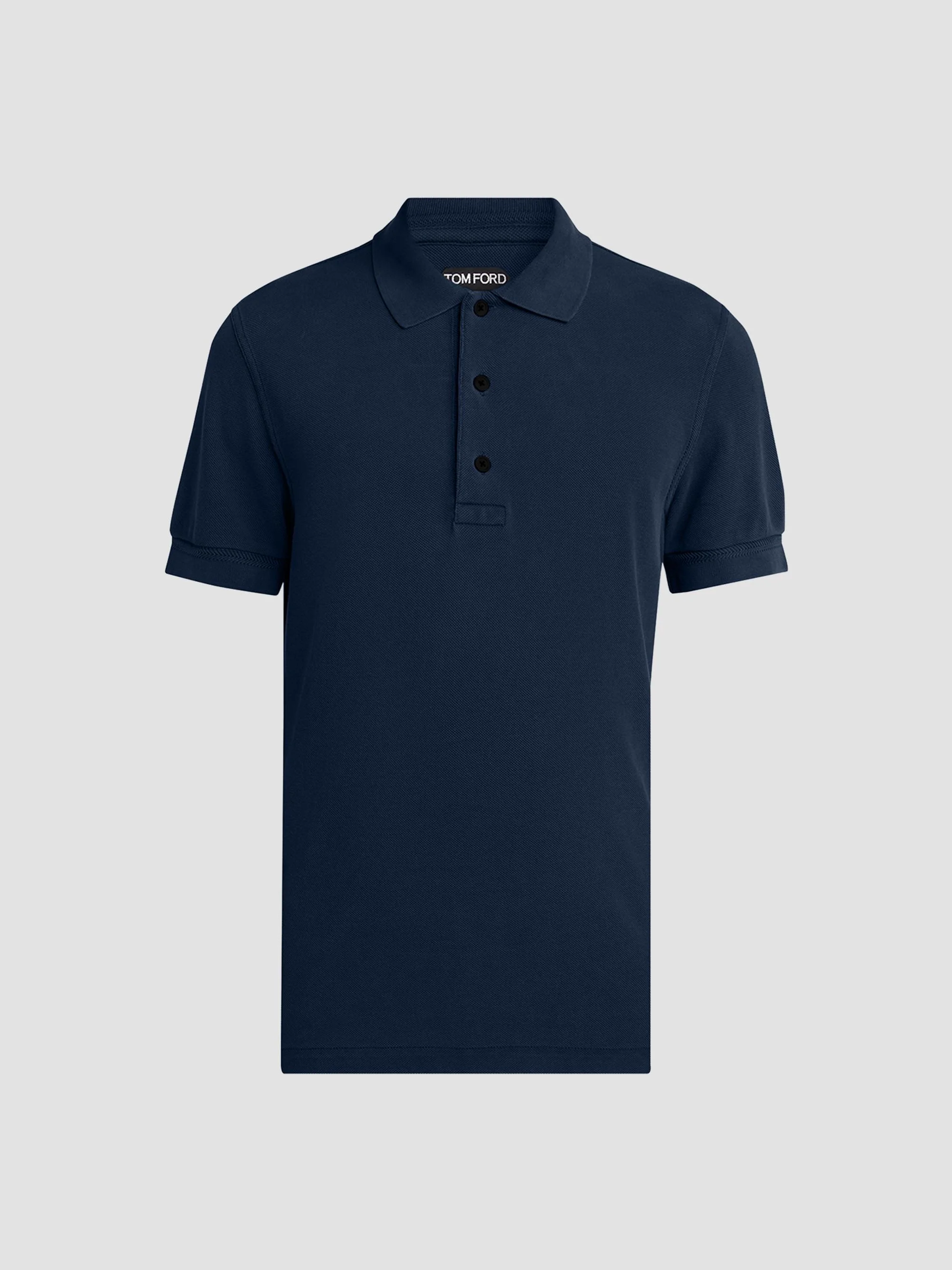 Men's Slim-Fit Pique Polo Shirt - Navy - 1