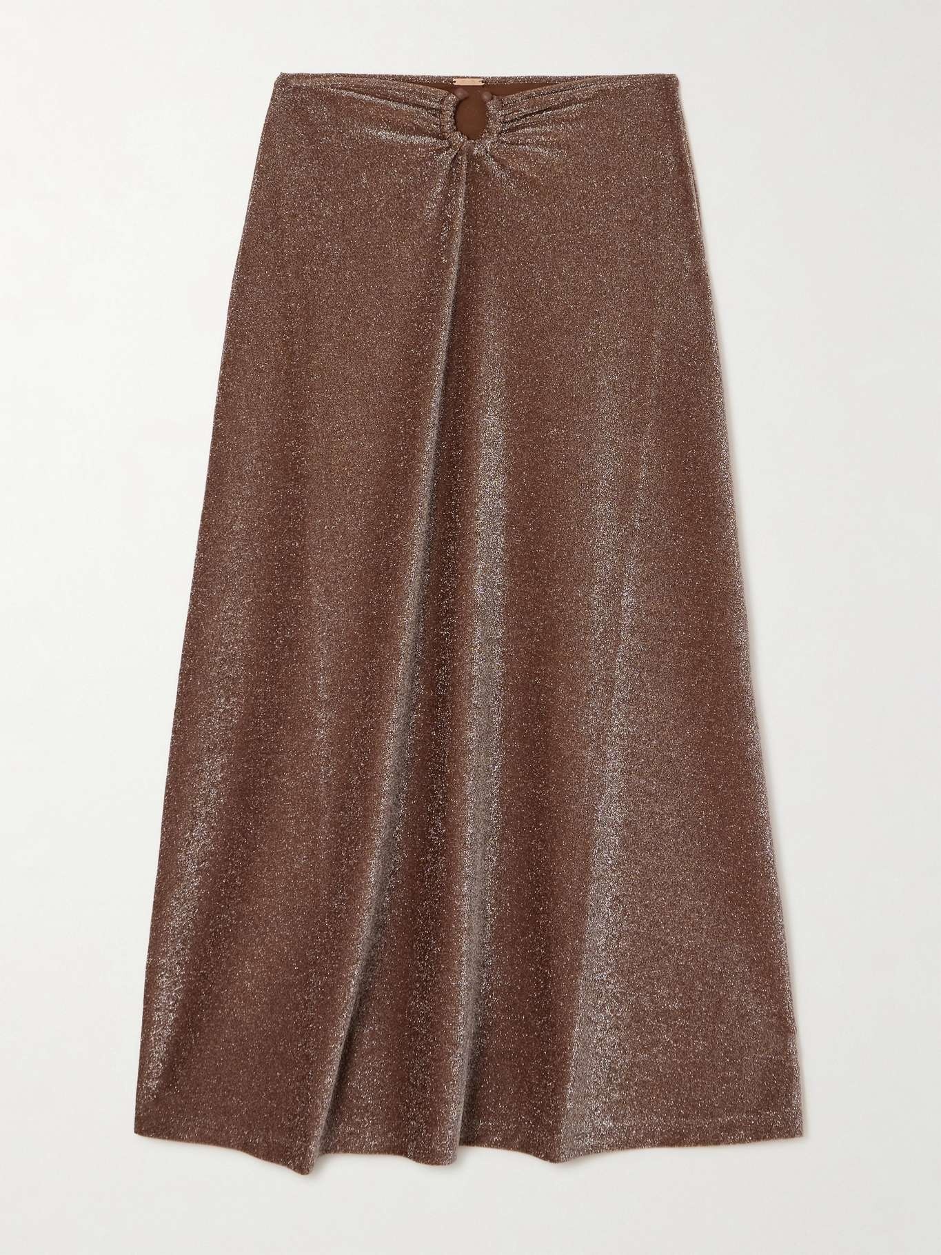 Rainstorm metallic stretch recycled-jersey maxi skirt - 1