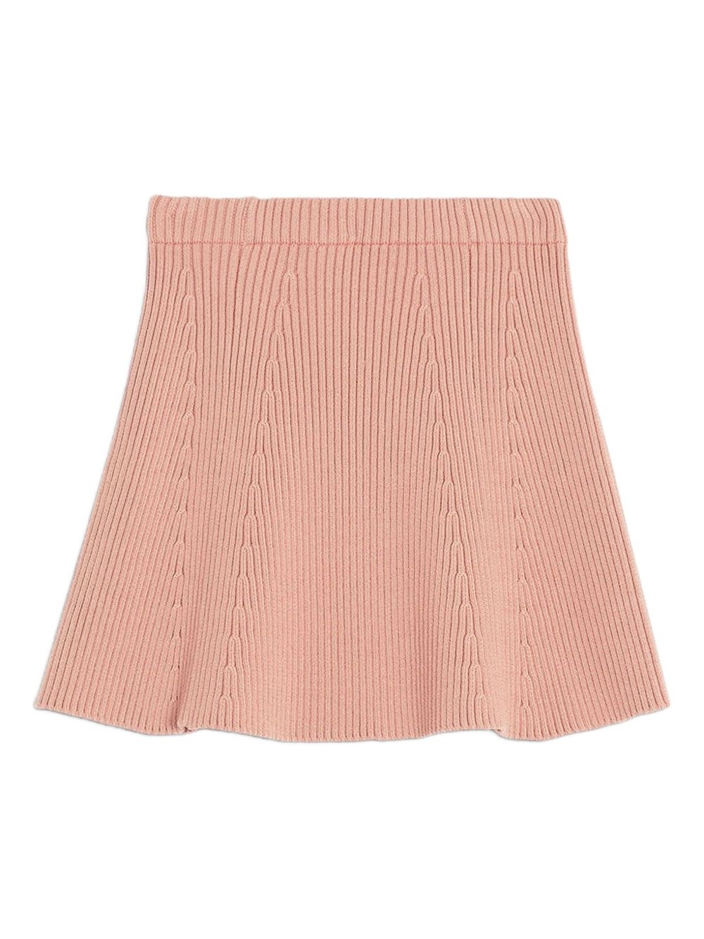 ribbed-knit flared mini skirt - 6