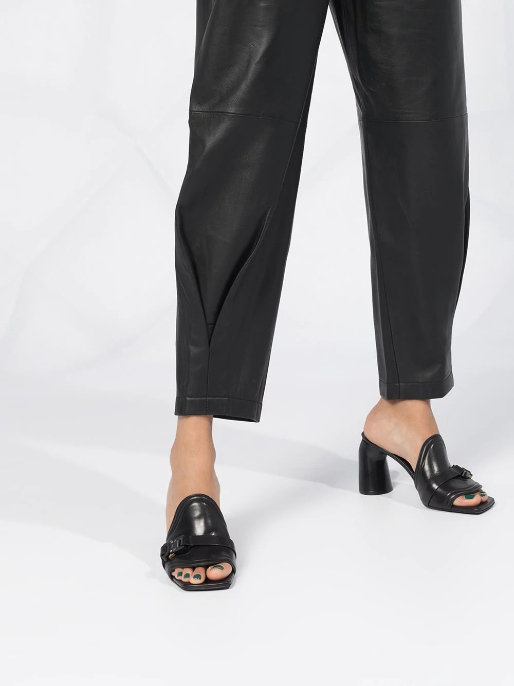 leather paperbag trousers - 3