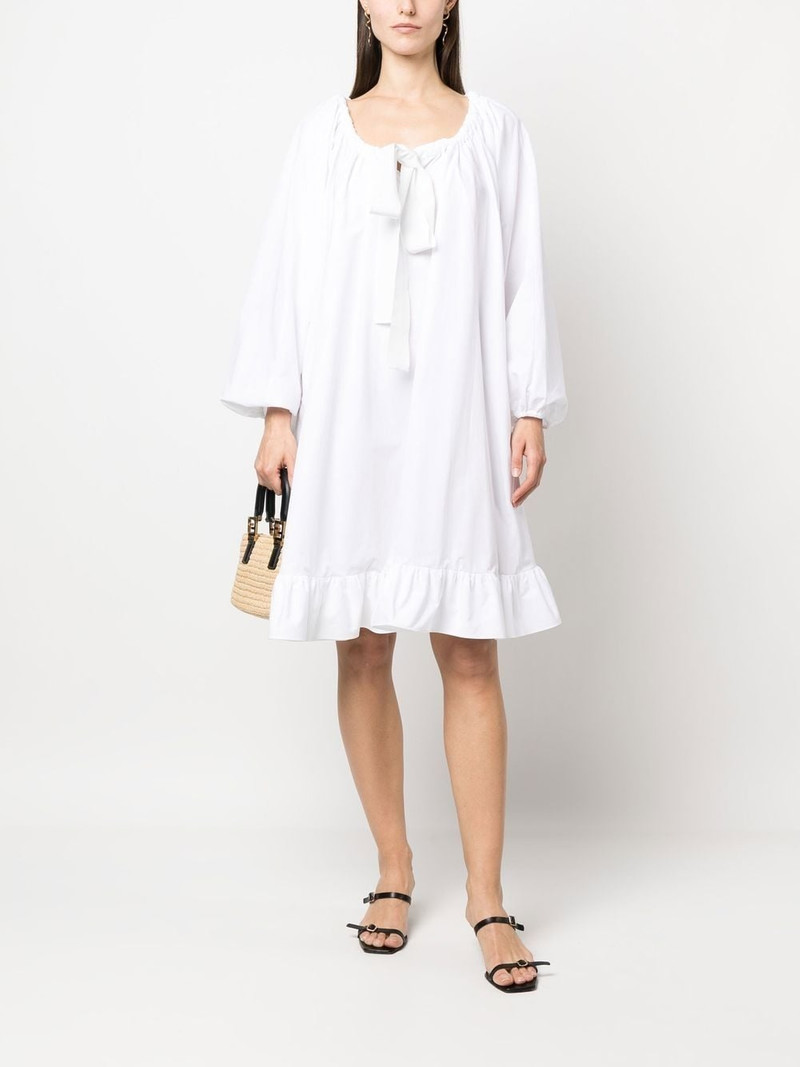 PATOU tie-neck peplum dress outlook
