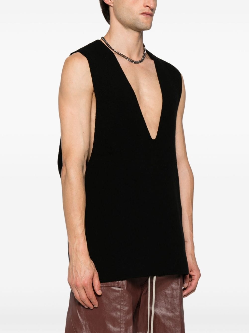 V Tank fine-knit vest - 3