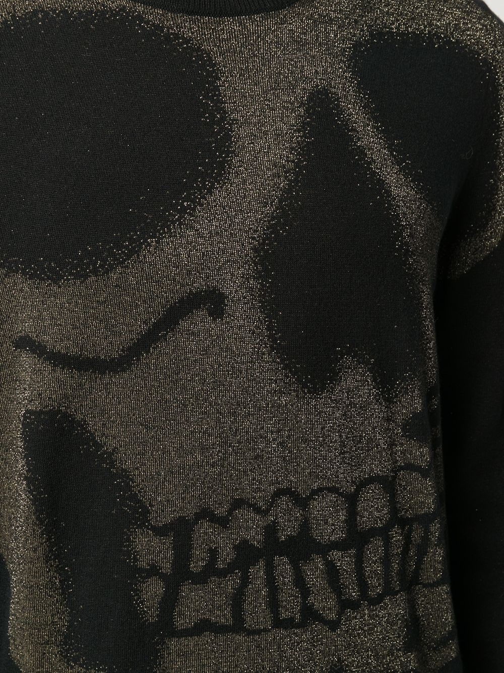 skull-motif knitted jumper - 5