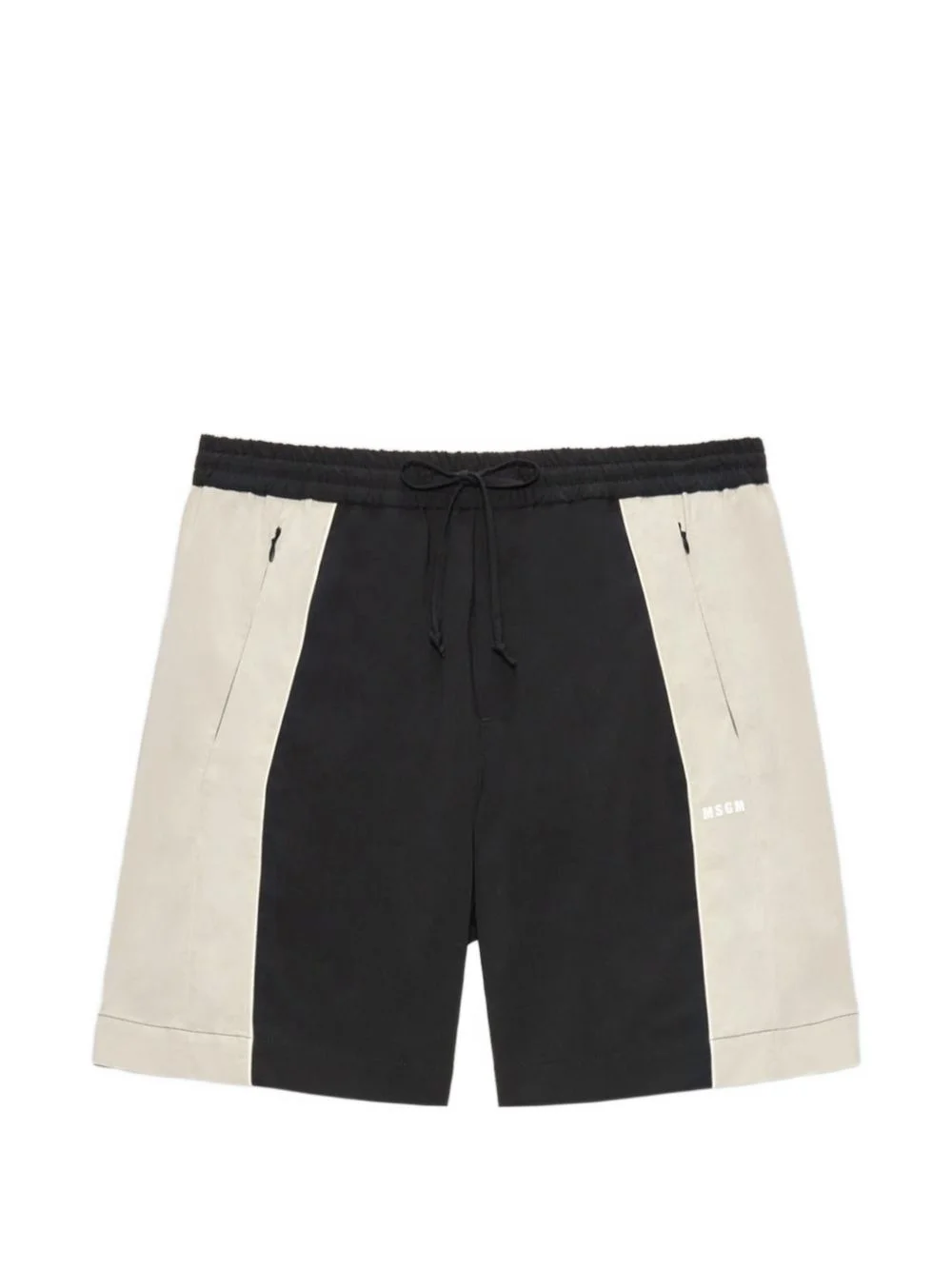 colour-block drawstring deck shorts - 1