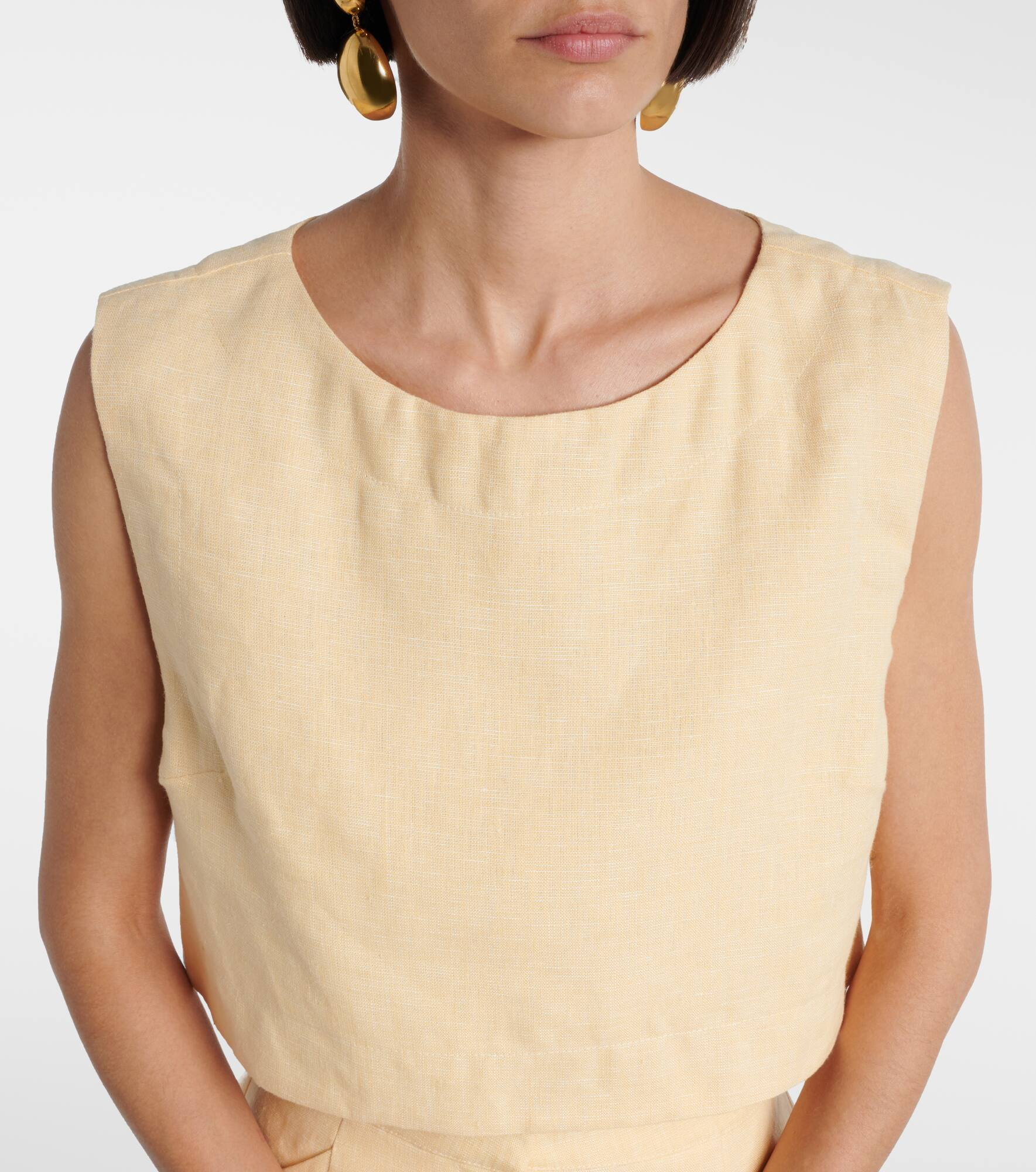 Martina linen crop top - 4