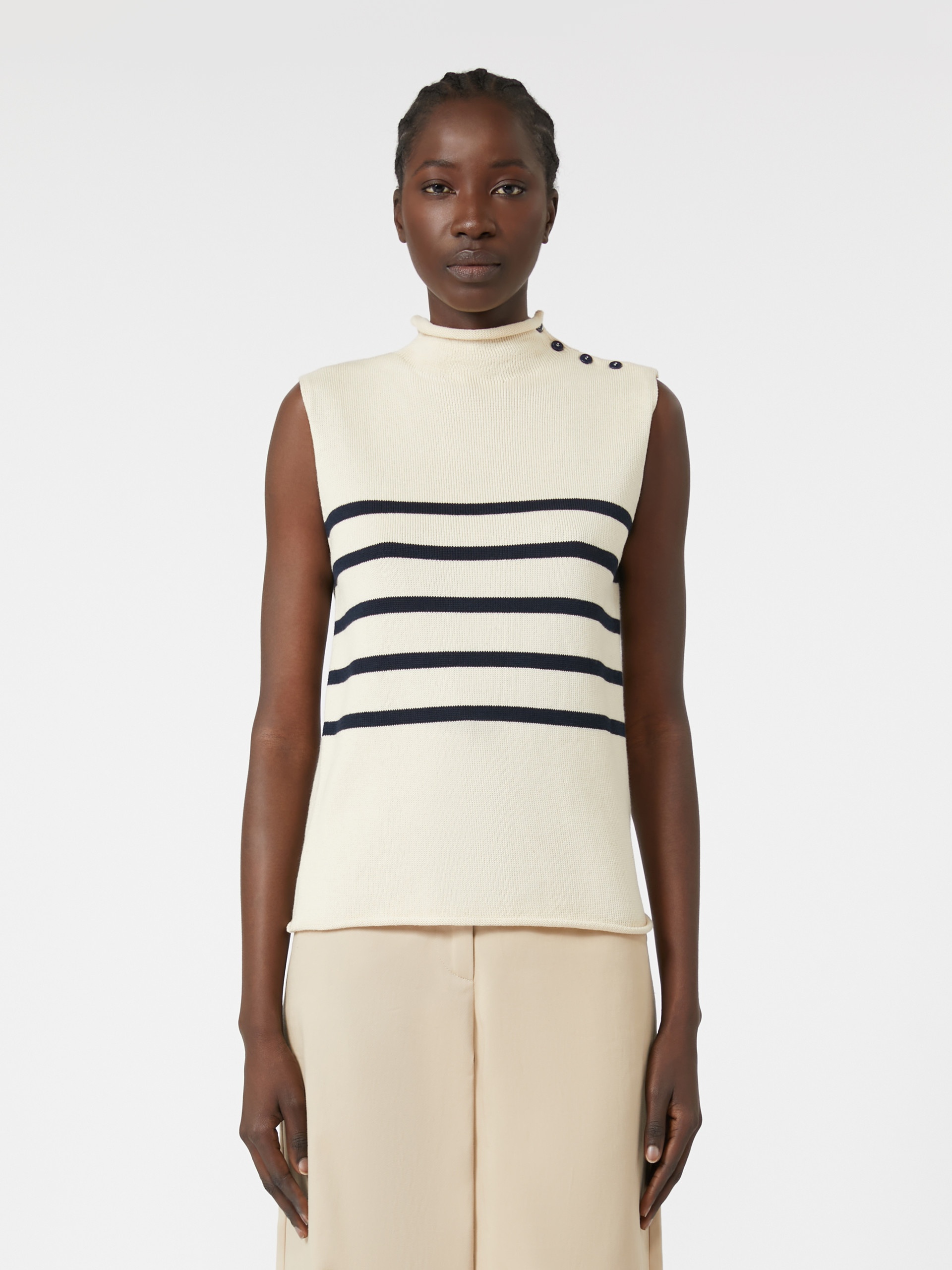 TROFEO Cotton yarn gilet - 3