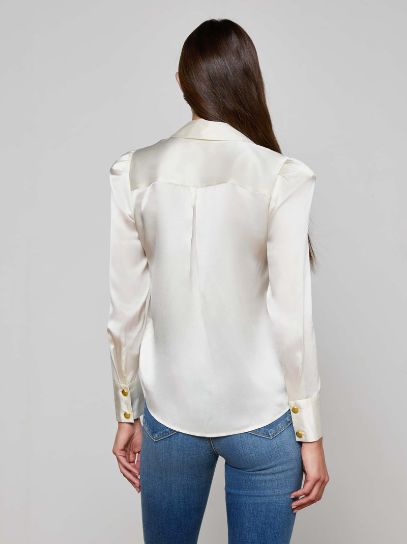 L'AGENCE Honey Silk Blouse outlook