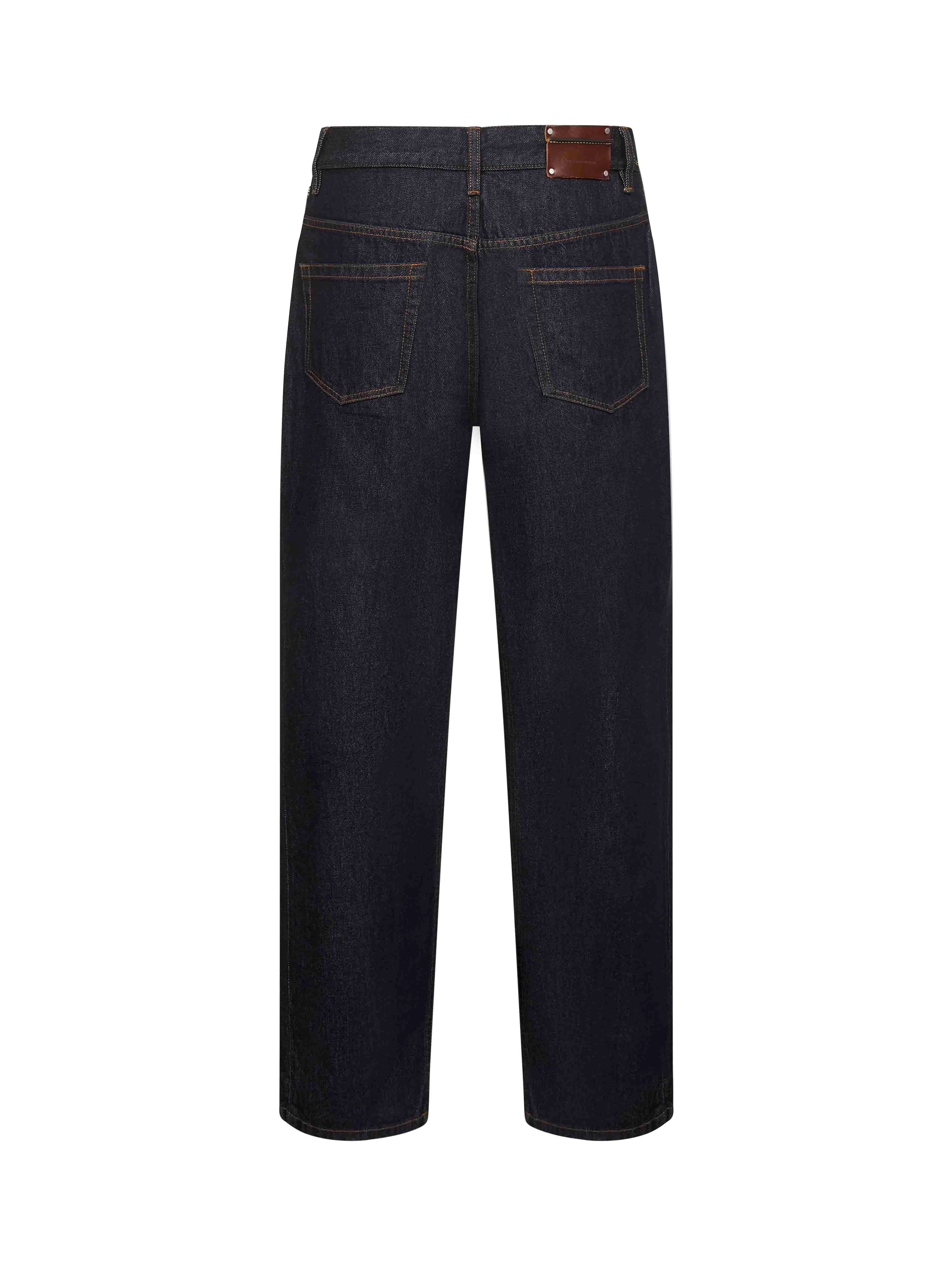 Dries Van Noten Men Blue Cotton Denim Straight Jeans - 2