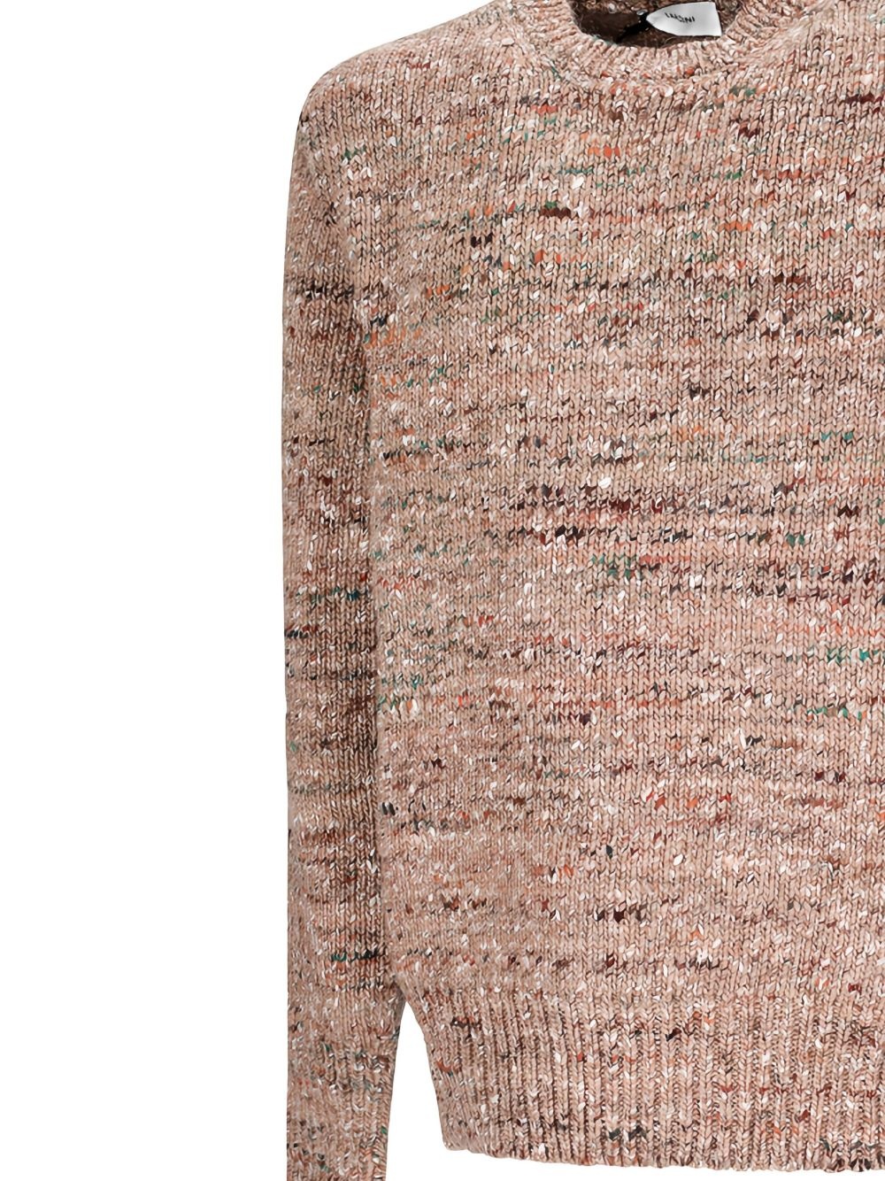 speckled crew-neck sweater - 3