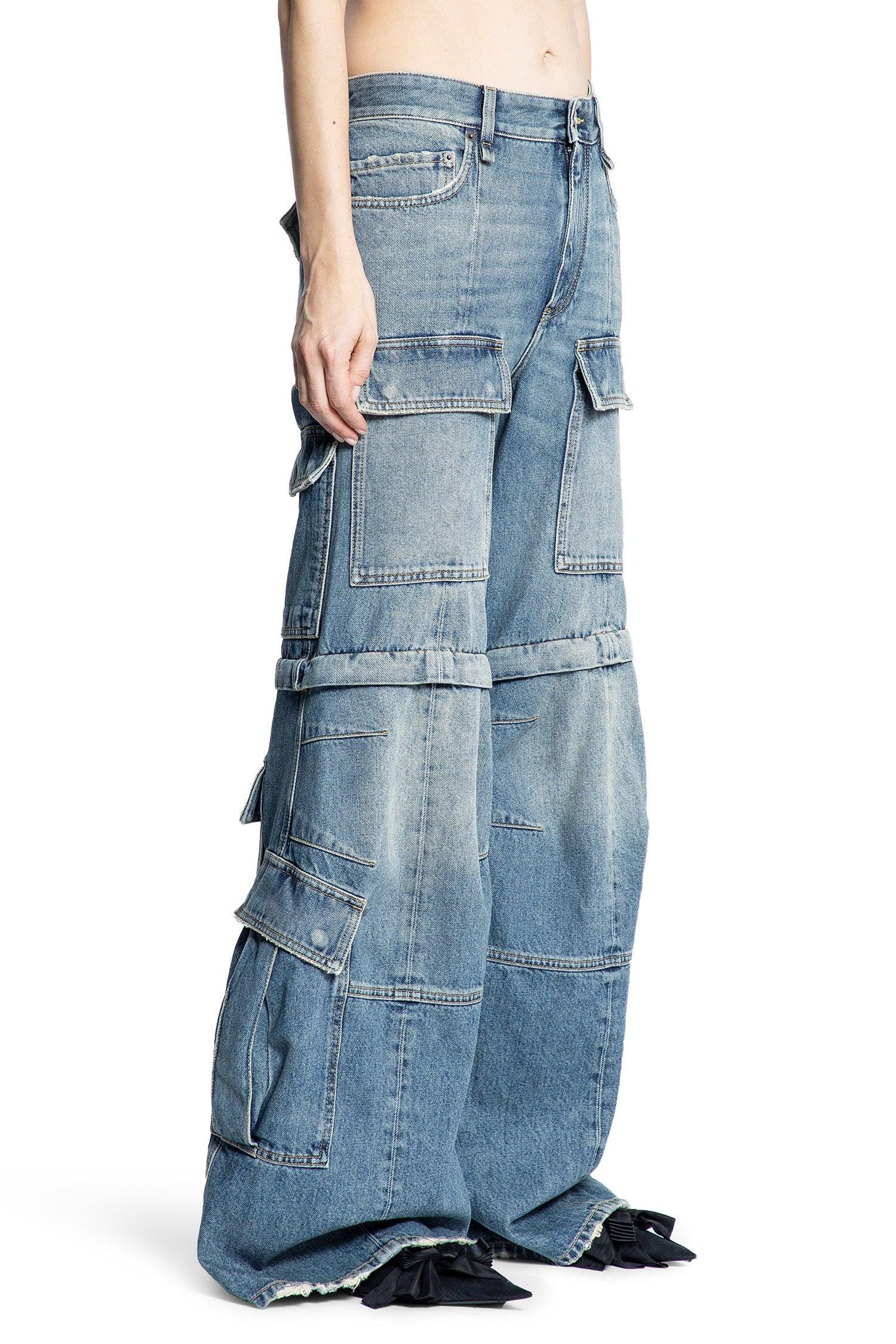 Flared-Denim-Cargo-Pants - 2