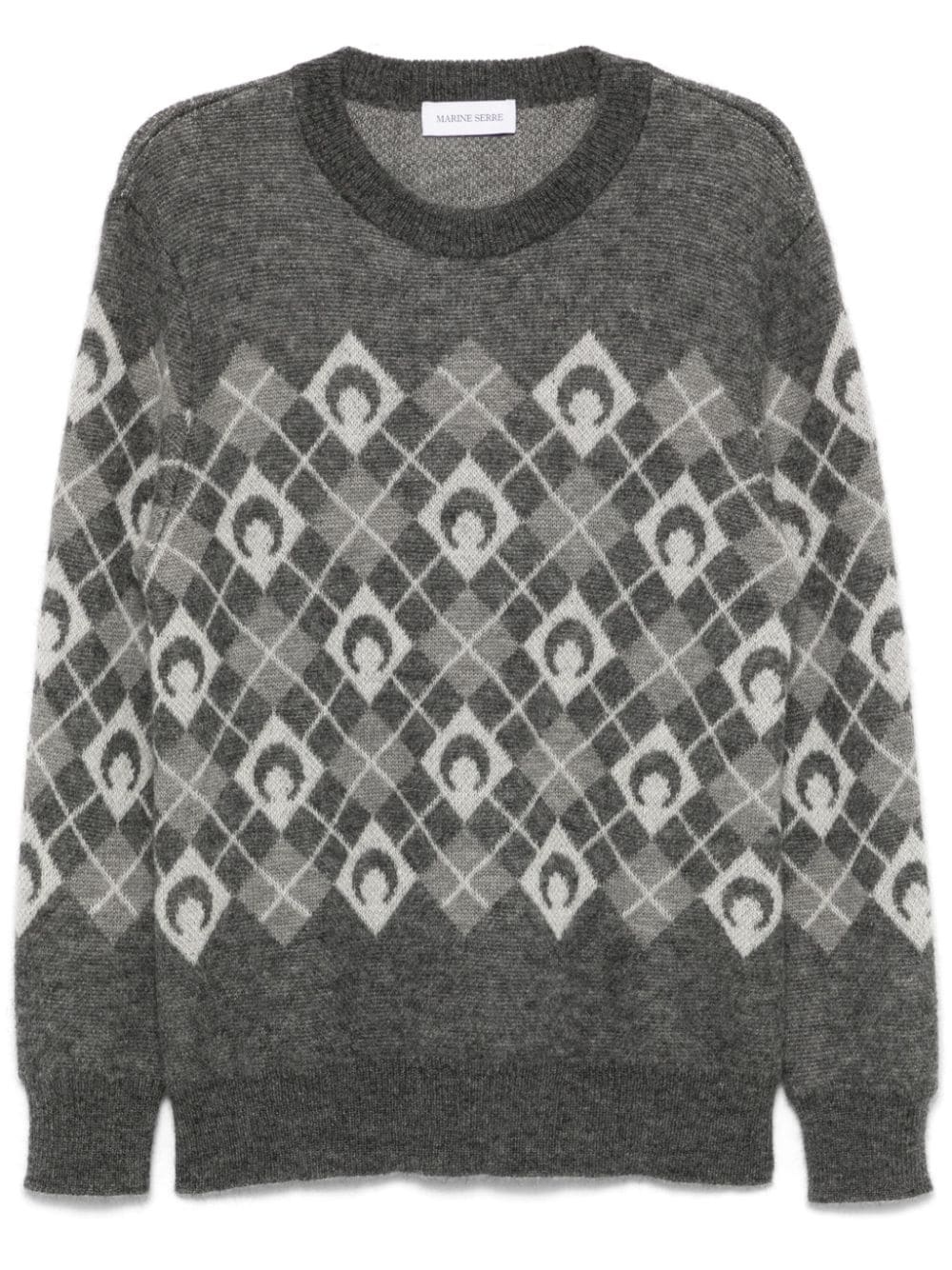 argyle intarsia-knit sweater - 1