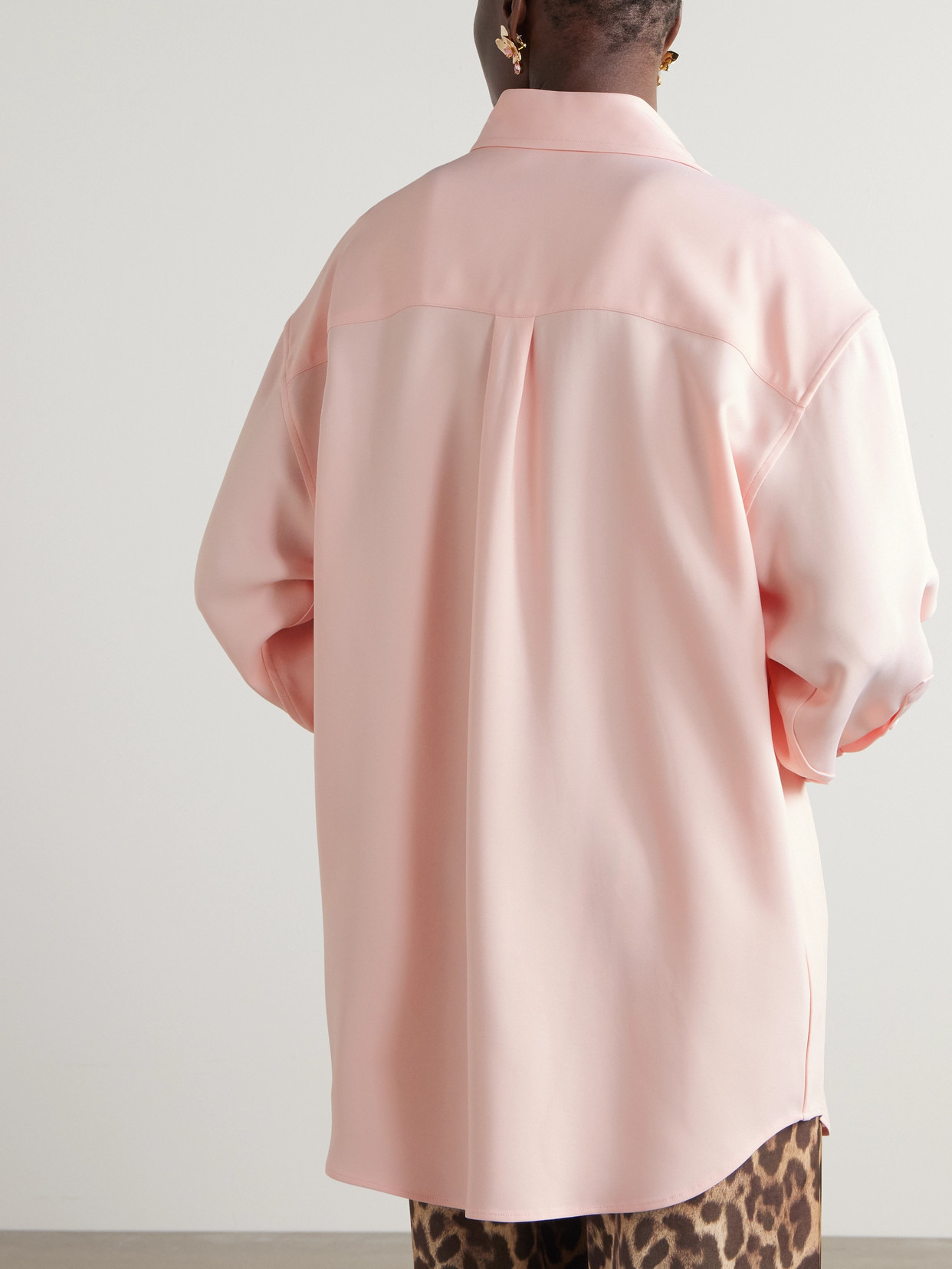 Oversized Crepe Shirt - 3