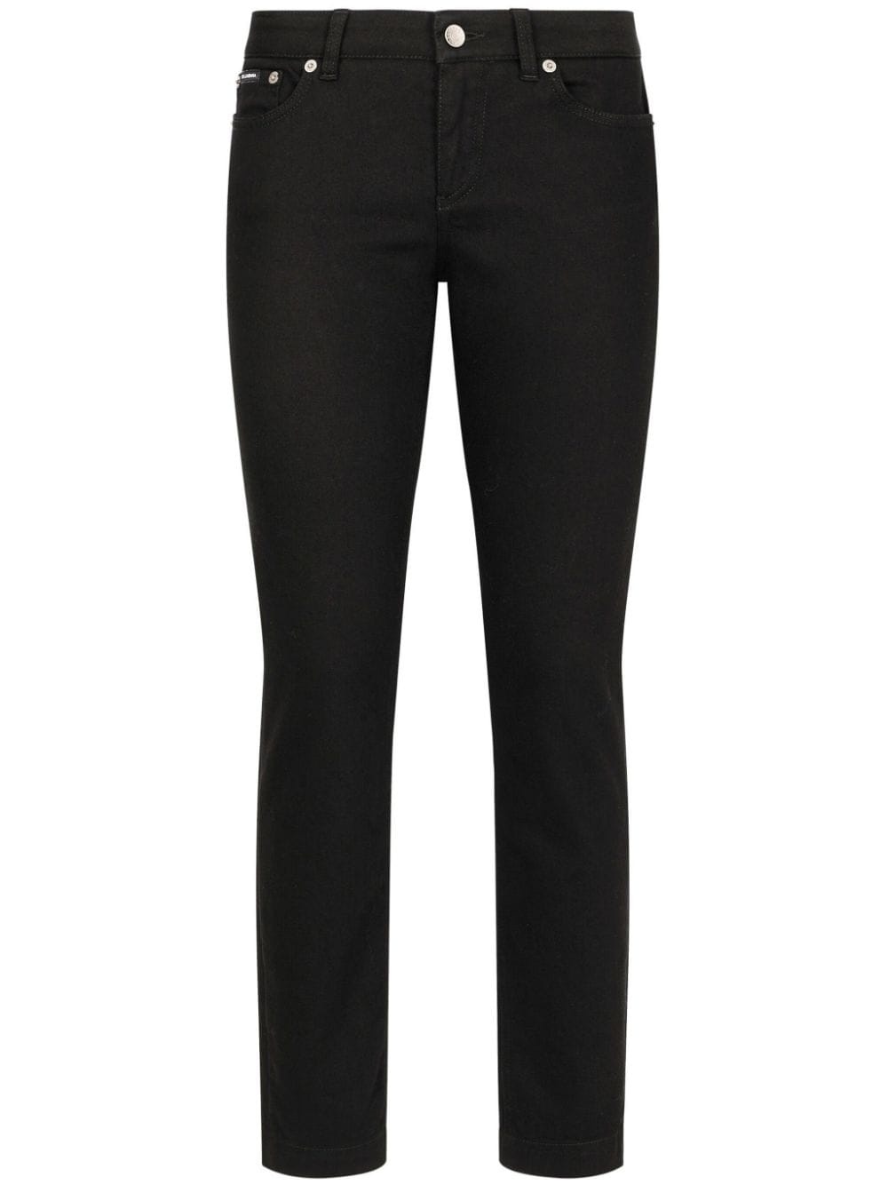 low-rise cotton-blend skinny jeans - 1