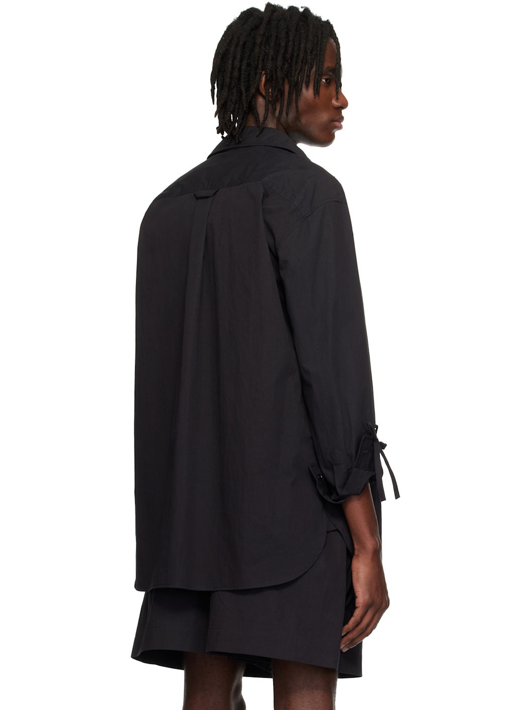 Black Bow Detail Workwear Shirt - 3