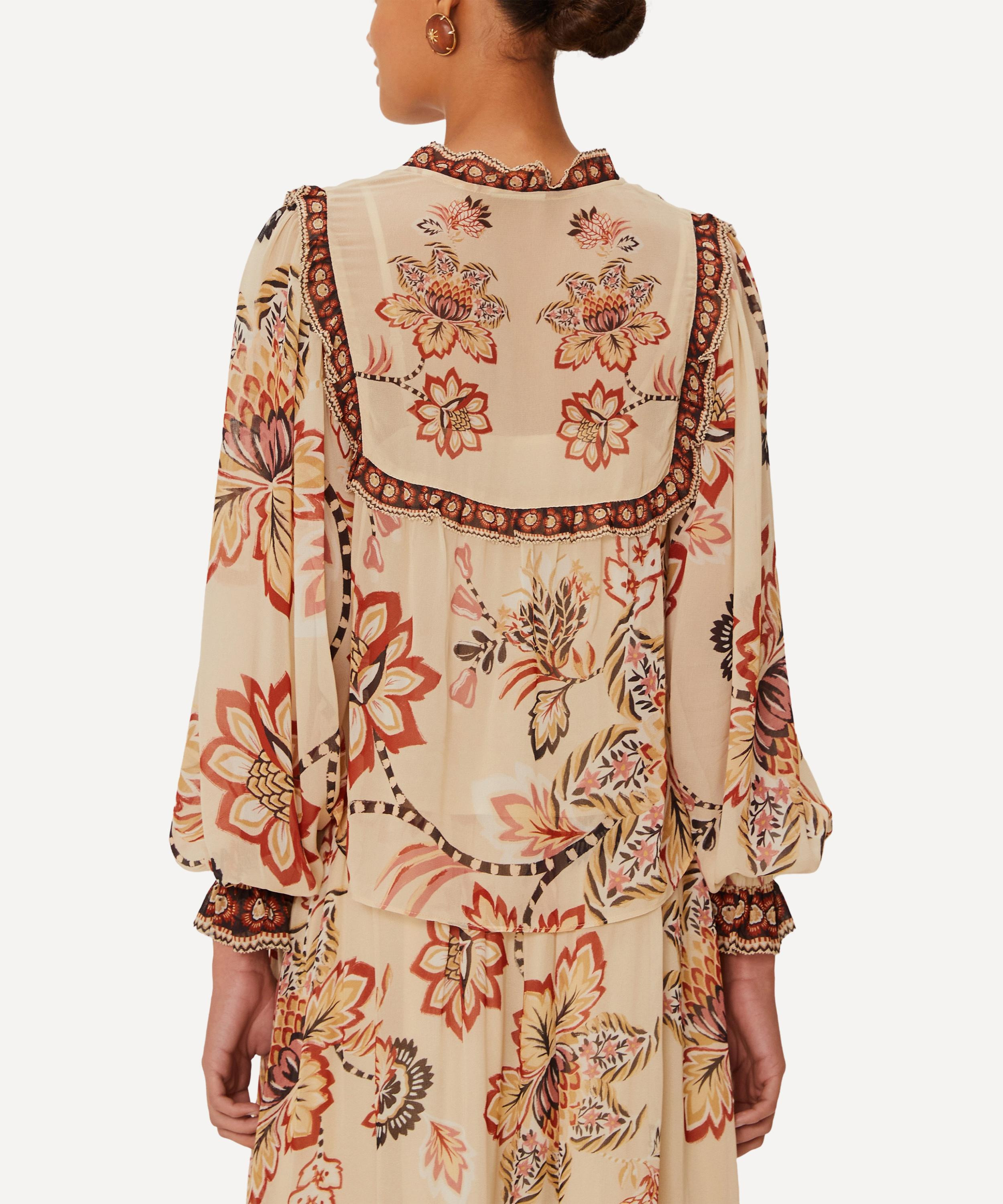 Sand Aura Floral Midi Skirt - 2