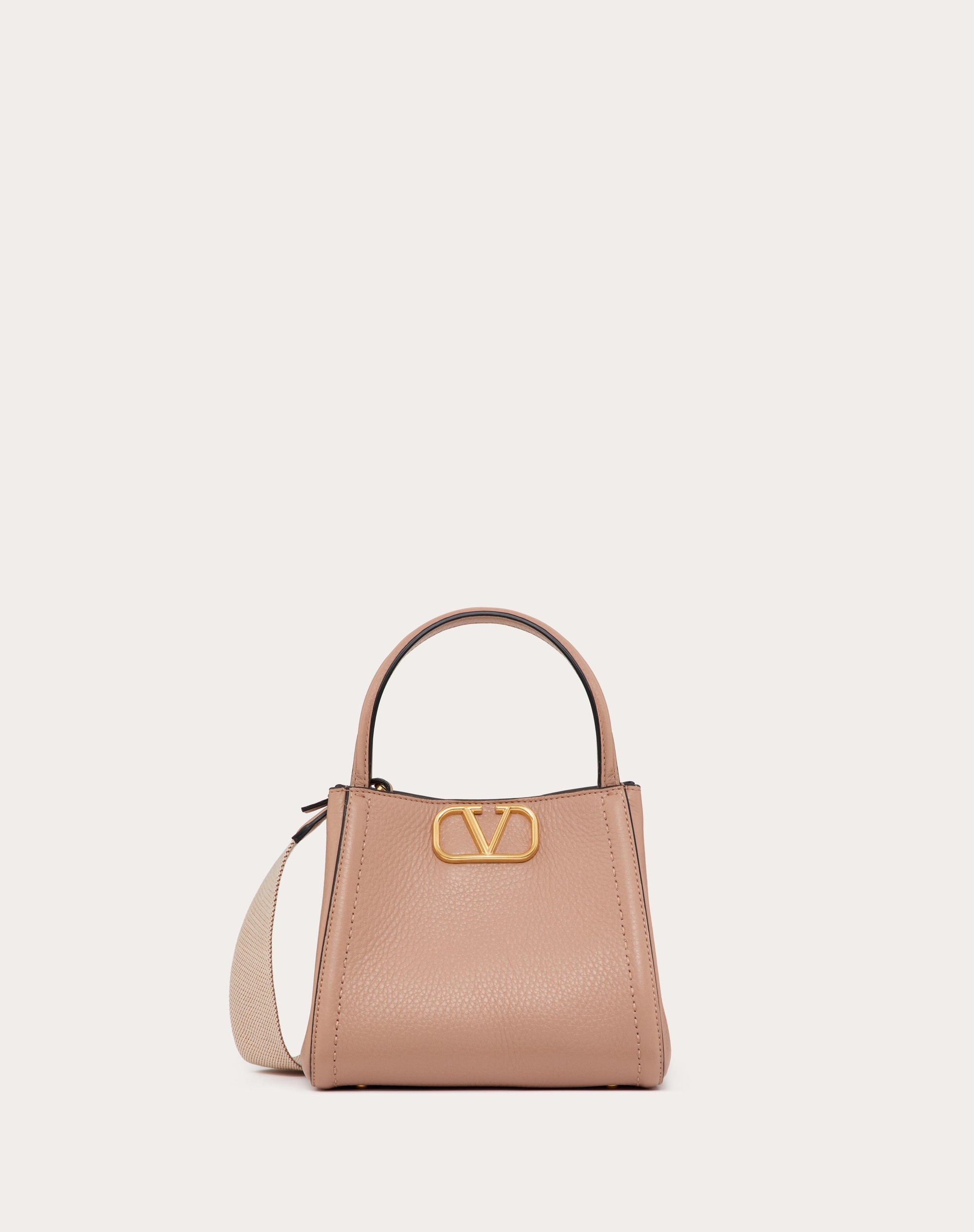 VALENTINO GARAVANI ALLTIME SMALL HANDBAG IN GRAINY CALFSKIN - 1