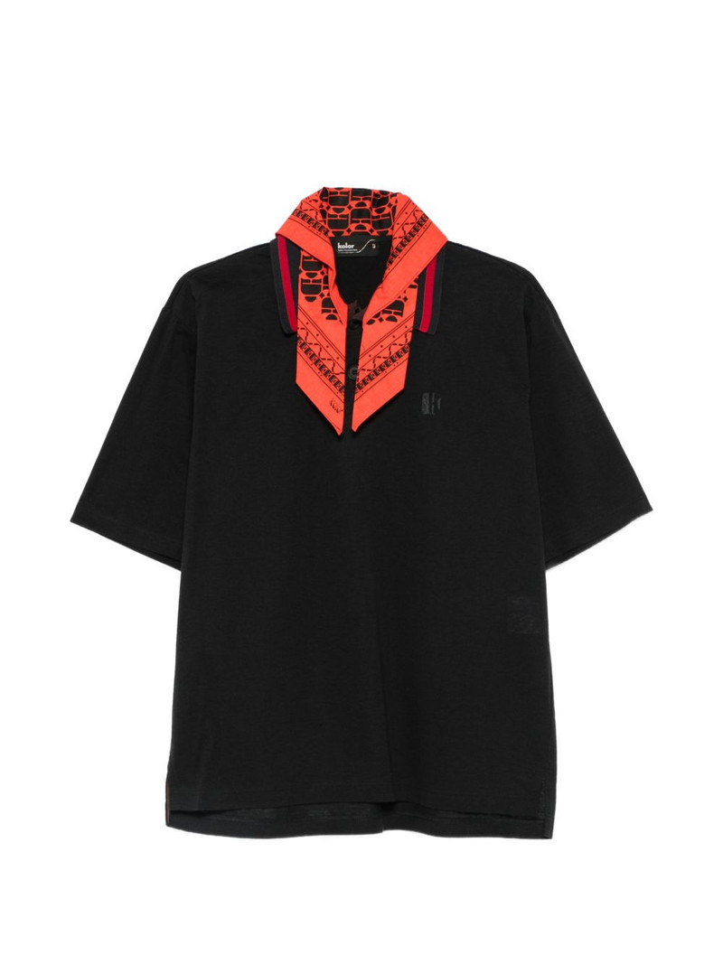 bandana-embellishment polo shirt 1