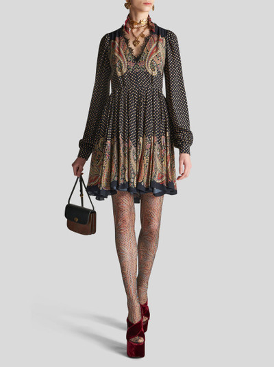 Etro PAISLEY PATTERN MINI DRESS WITH LACE outlook