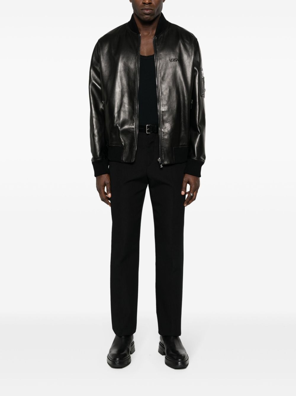 leather bomber jacket - 2