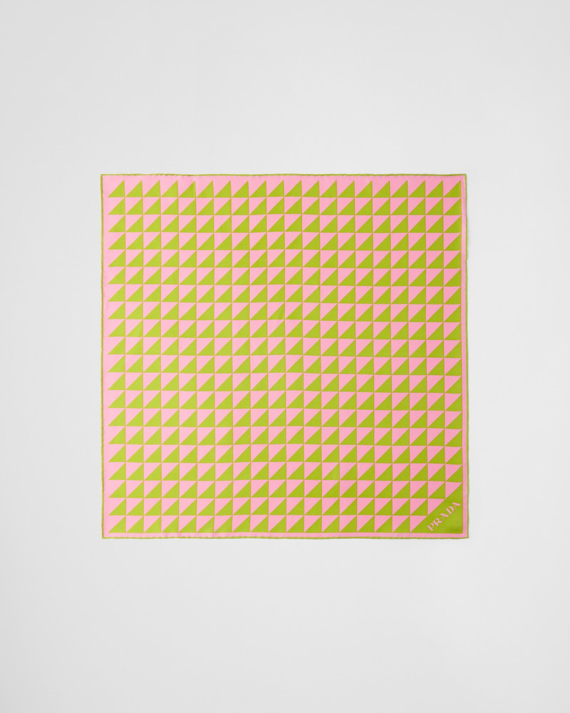 Printed silk twill scarf 3