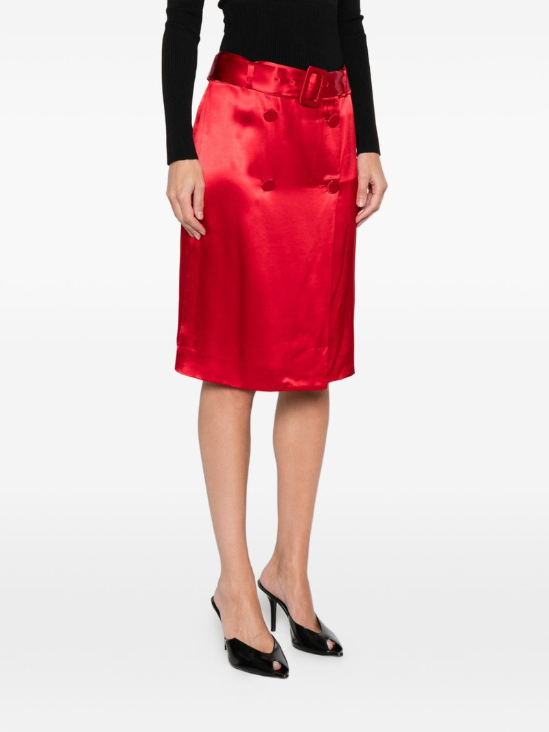 belted button-front midi skirt 3