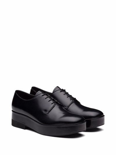 Prada lace-up leather derby shoes outlook