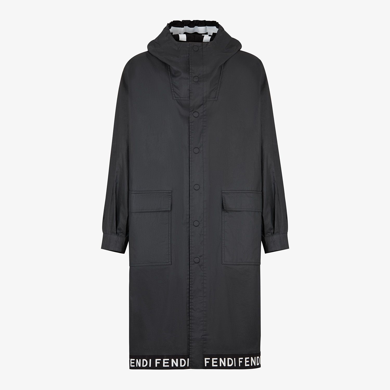 Black tech fabric parka - 5