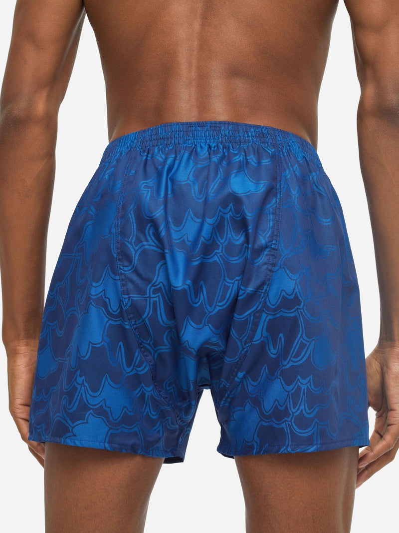 Men's Classic Fit Boxers Paris 23 Cotton Jacquard Navy - 6