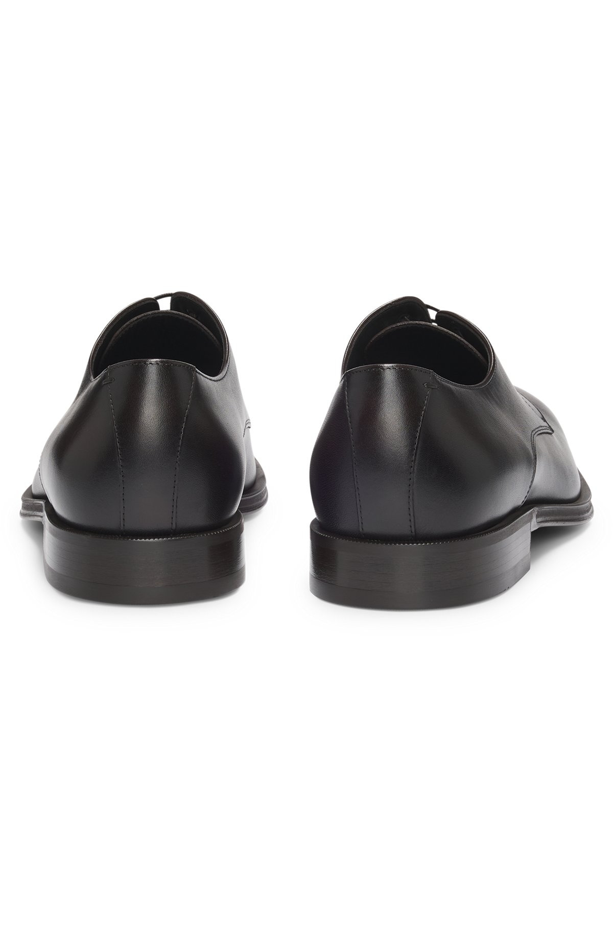 ITALIAN LEATHER DERBY SHOES WITH STITCHING DETAILS - 5