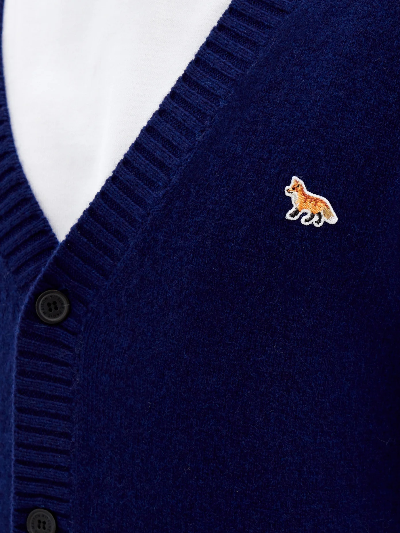 Profile Fox-patch lambswool cardigan - 3