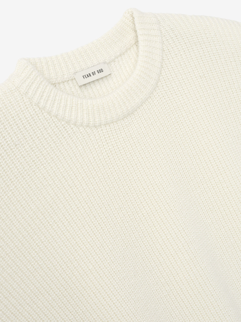 Double Knit Linen Wool Cotton Crewneck Sweater 6