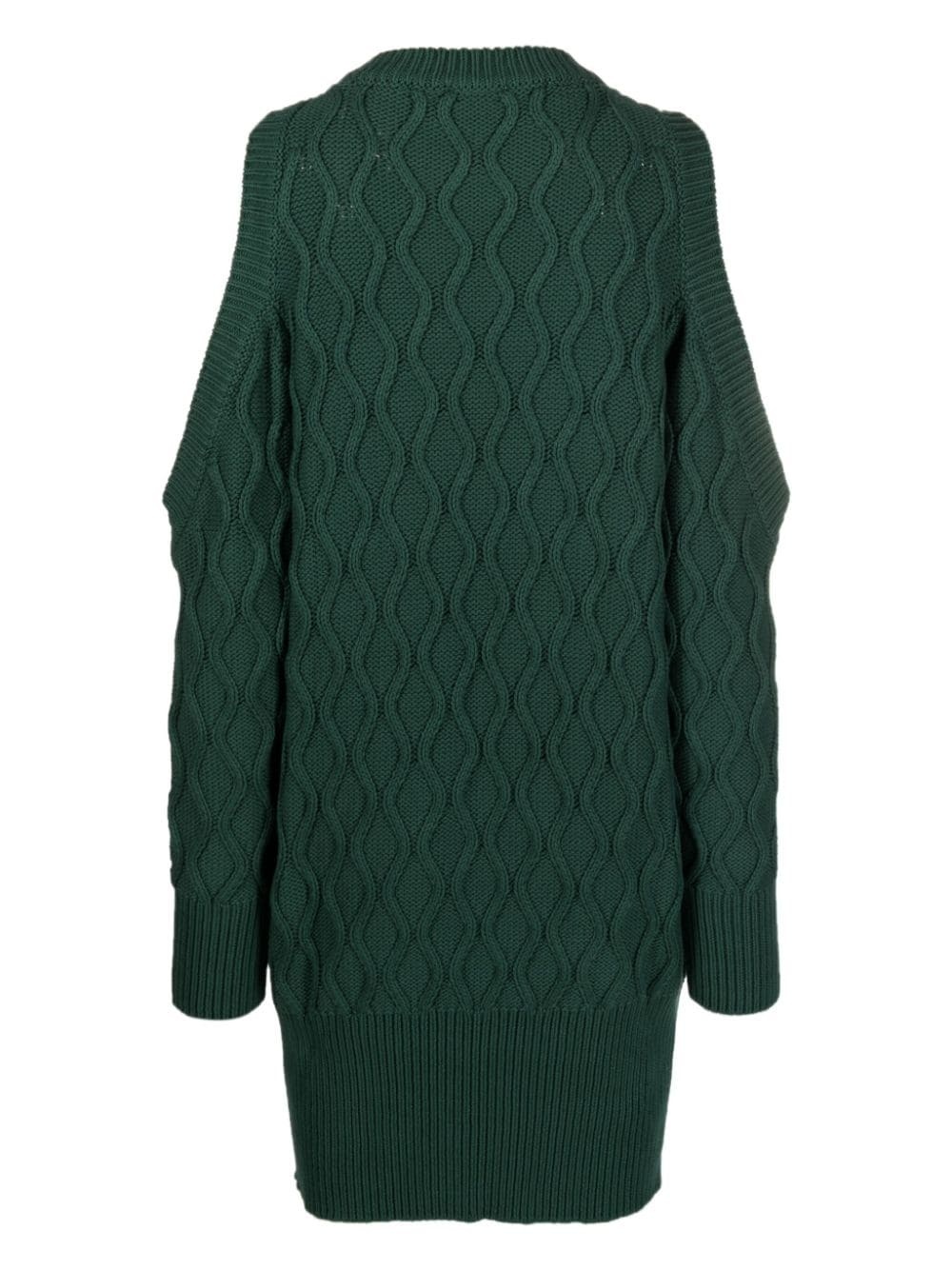 cable-knit cotton midi dress - 2
