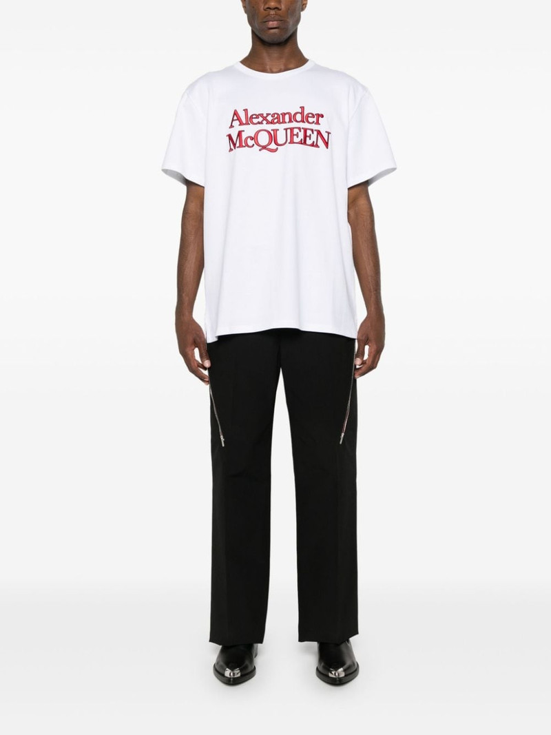 Alexander McQueen embroidered-logo cotton T-shirt outlook