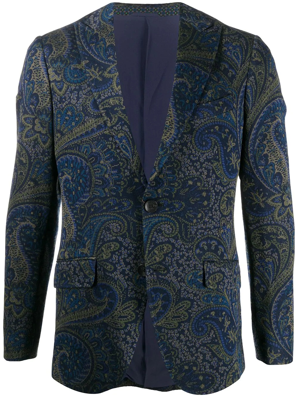 paisley-print single breasted blazer  - 1