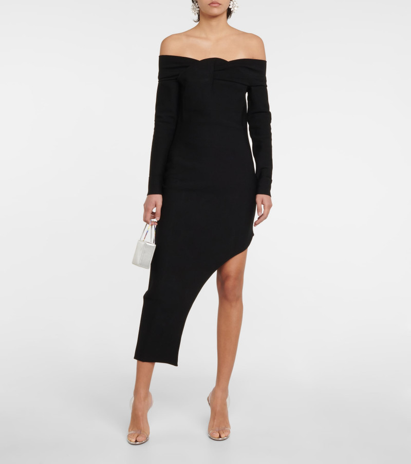 Safiyaa Belle off-shoulder knit midi dress outlook