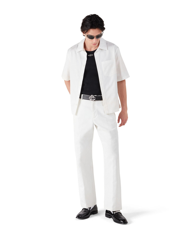 CASABLANCA White Monogram Chino Trousers outlook