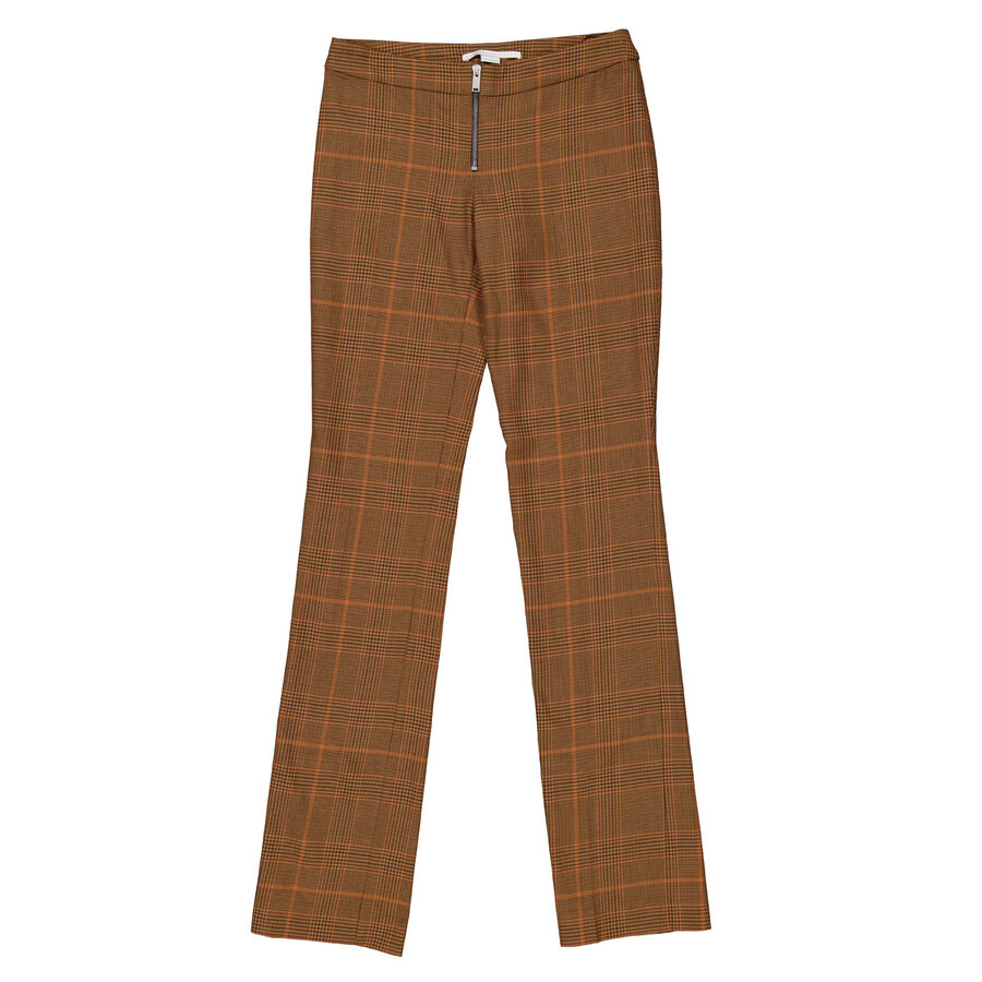 Stella McCartney Ladies Brown Prince-Of-Wales Slim-Cut Trousers - 5